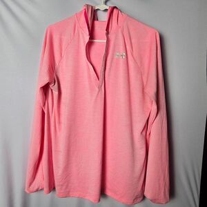 Under Armour Women's Hooded Sweatshirt Medium Pink Long Sleeve‎ 100% Polyester